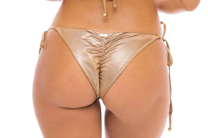 Sport-chic swimwear -NOVA SCRUNCH BOTTOMS - GLITTER GOLD