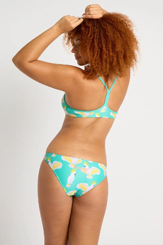 Stripe-core swimwear -Shelly Bottom in Green Cockies