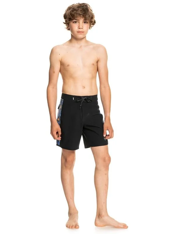 Lilac Slim Sports Short for Teens -Quiksilver Surfsilk Arch 15" Youth Boardshorts