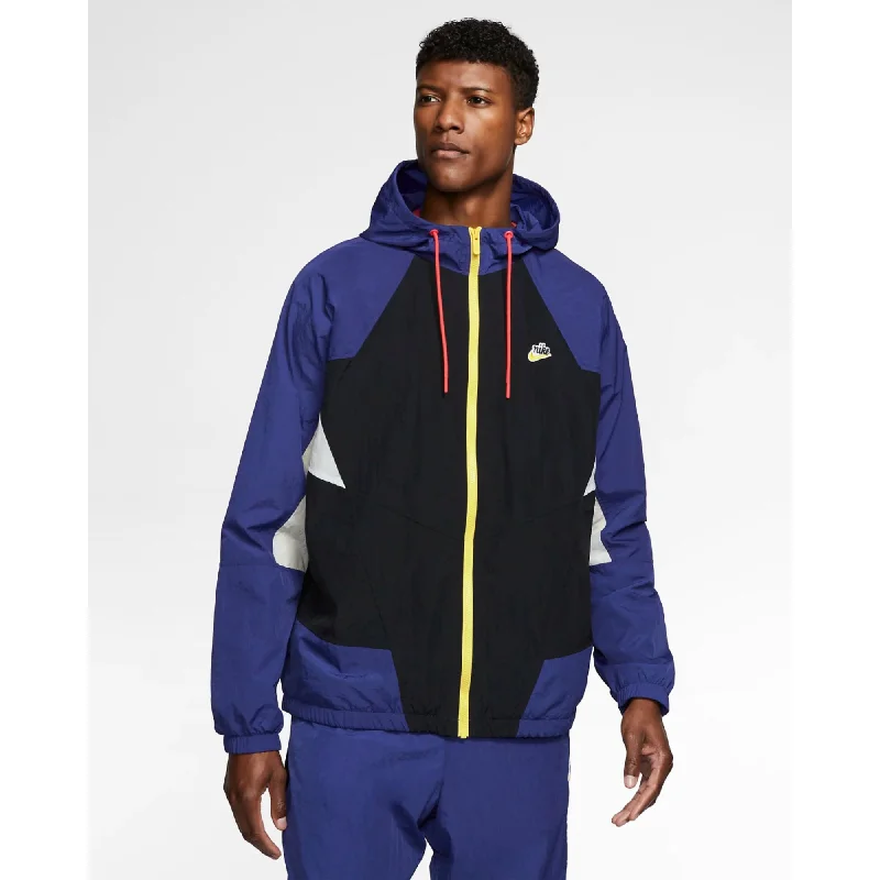 Slim-core sports jacket -Nike Sportswear Heritage Windrunner Hooded Jacket Deep Royal Blue/Black/Pure Platinum  CJ4358-455 Men's