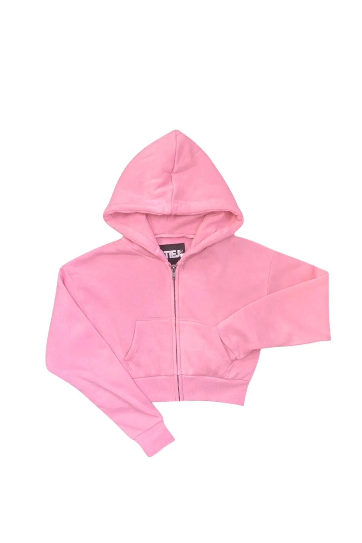 Pro Burgundy Sports Top for Athletes -Cotton Candy Dylan Zip Crop Hoody