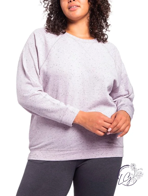 Slate Rose Sports Top for Motion -Curvy Sprinkled Love Long Sleeve