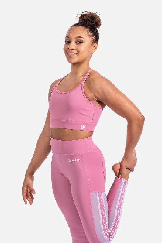 Forest Cobalt Sports Top for Versatility -Energy Pink Crop Top