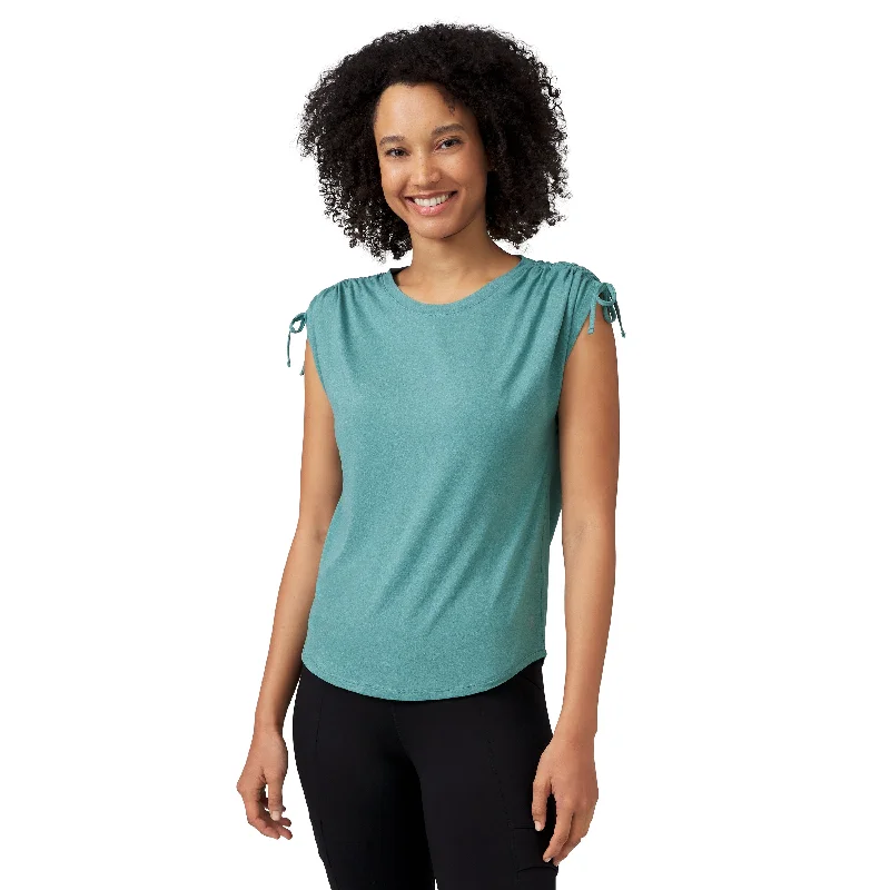 Slate Bright Sports Top for Fitness -Free Country Women's Microtech Chill Dolman Sleeve Top