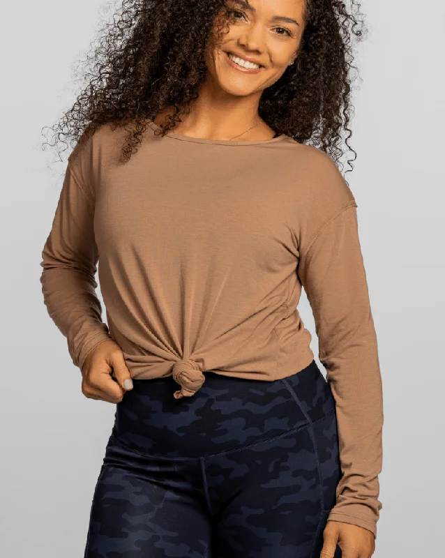 Easy Flex Sports Top for Casual -Hello Sunshine UPF Long Sleeve – Just Brew It