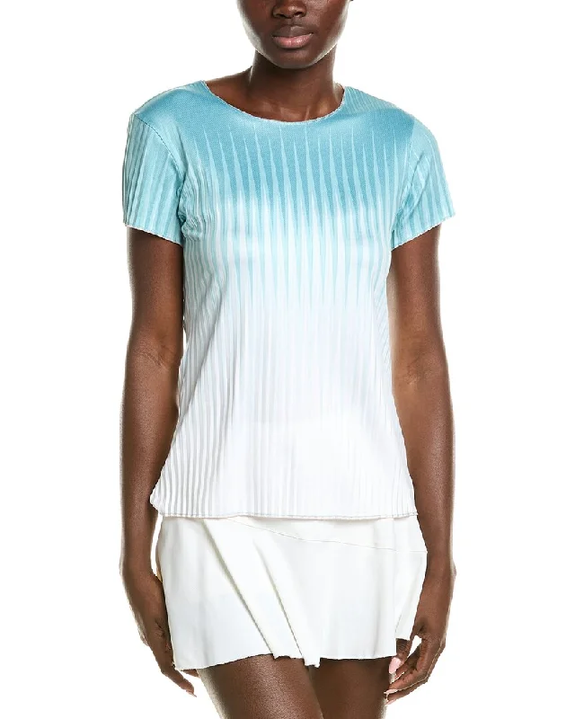 Aqua Neutral Sports Top for Confidence -K-Swiss Pleated Crew Top