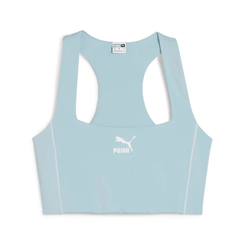 Bright Rose Sports Top for Flair -PUMA Women's T7 Crop Top