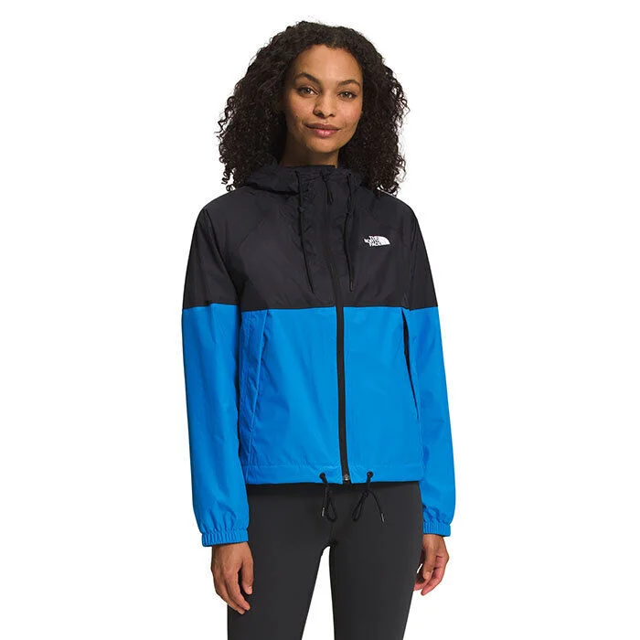 Twin Amber Sports Top for Contrast -The North Face Antora NF0A7QF1 Women's Blue Black Long Sleeve Rain Jacket SGN134