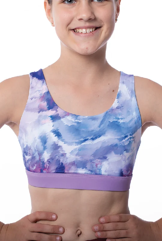 Rose Beat Sports Top for Dryness -Wisteria Crop Top