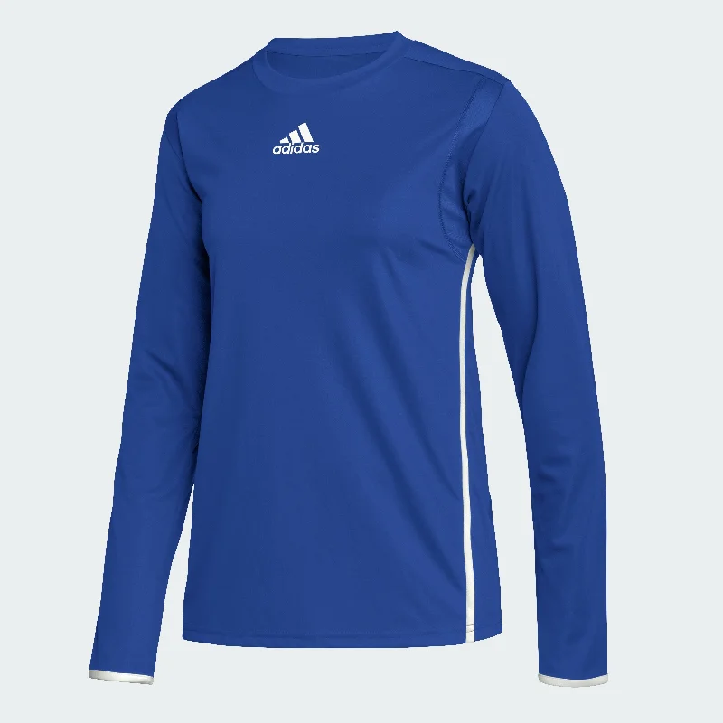 Cobalt Multi-Air Sports Top for Durability -Women's adidas Team Issue Long Sleeve Jersey